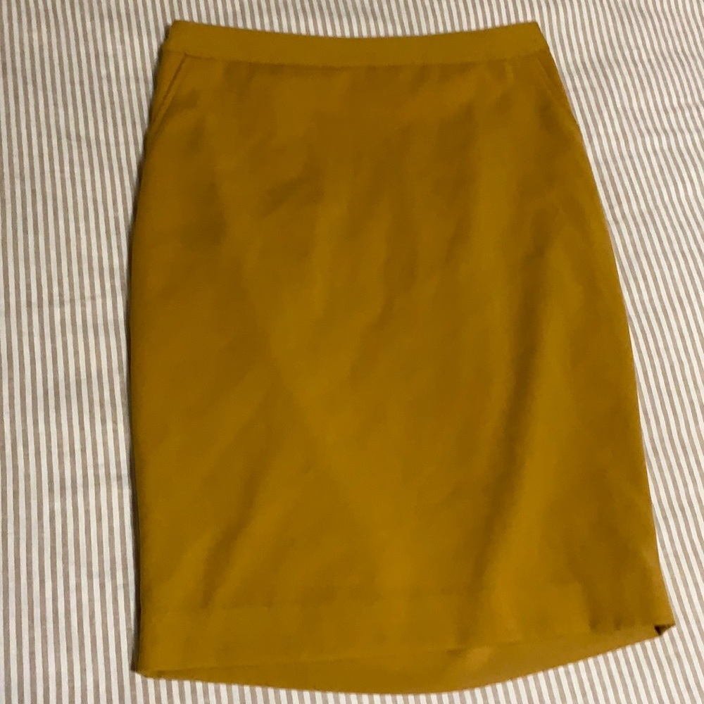 The Limited mustard skirt. Size 6.